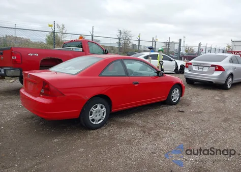 2001 Honda Civic Lx z USA, uszkodzony, nr VIN 1HGEM22521L116221